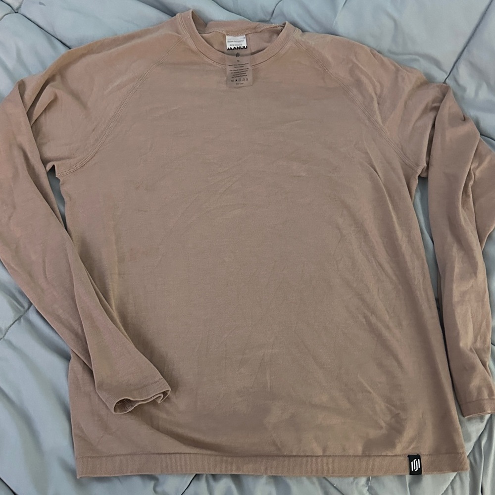 Tan Long Sleeve Under Scrub Shirt